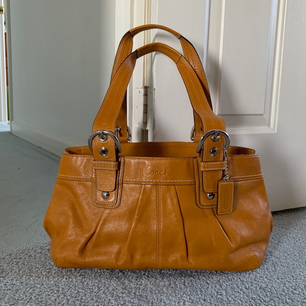 Leather coach bag